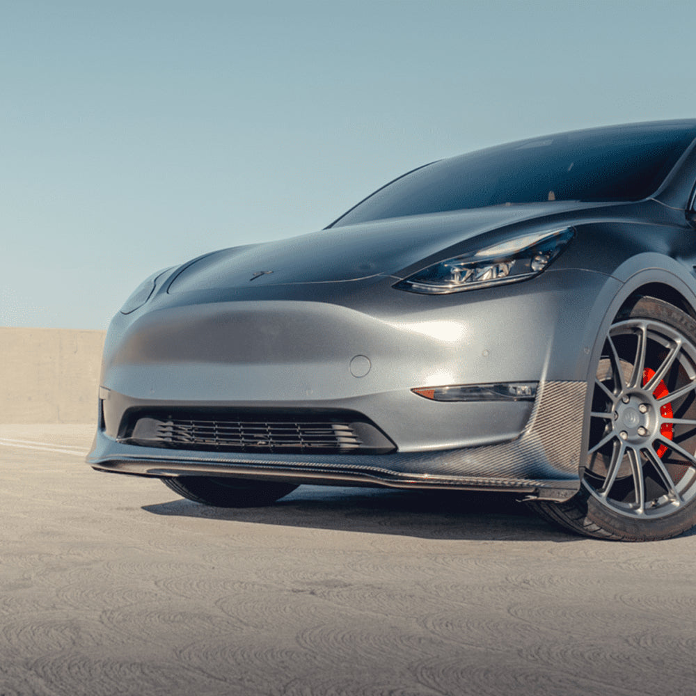 Carbon Front Lip Spoiler for Tesla Model Y (2020-2024)